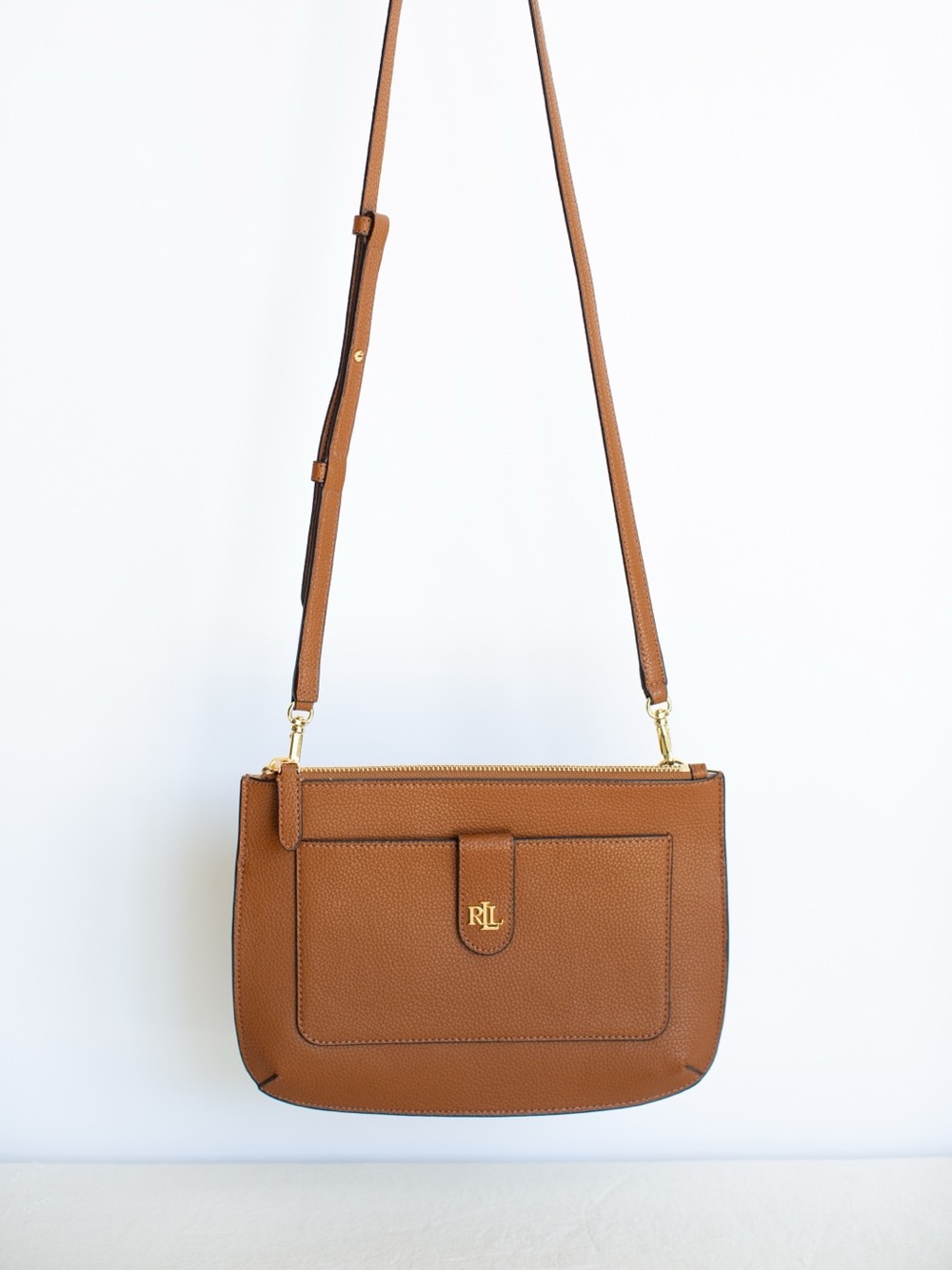 Ralph Lauren Pebbled Leather Crossbody Purse